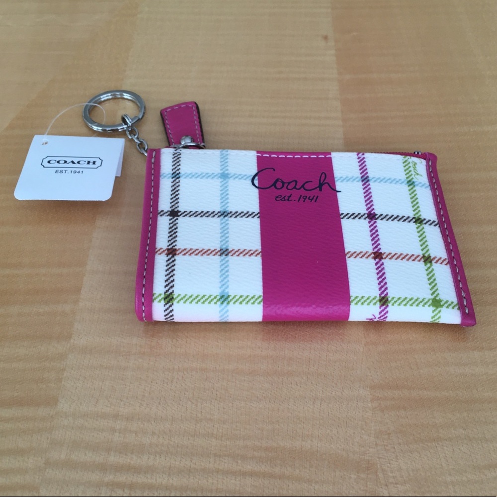 COACH | Mini Skinny ID Case In Plaid